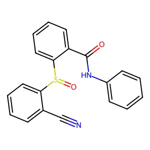 2-[(2-cyanophenyl)sulfinyl]-N-phenylbenzenecarboxamide structure