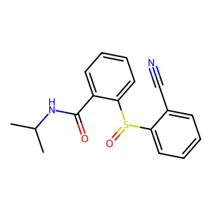 2-((2-Cyanophenyl)sulfinyl)-N-isopropylbenzenecarboxamide structure