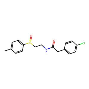 2-(4-Chlorophenyl)-N-(2-((4-methylphenyl)sulfinyl)ethyl)acetamide structure