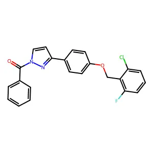 (3-{4-[(2-chloro-6-fluorobenzyl)oxy]phenyl}-1H-pyrazol-1-yl)(phenyl)methanone structure