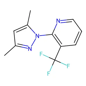 2-(3,5-dimethyl-1H-pyrazol-1-yl)-3-(trifluoromethyl)pyridine structure