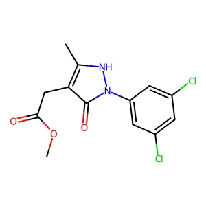 methyl 2-[1-(3,5-dichlorophenyl)-5-hydroxy-3-methyl-1H-pyrazol-4-yl]acetate structure