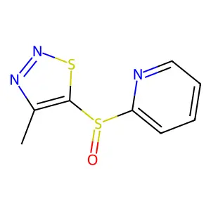 2-[(4-Methyl-1,2,3-thiadiazol-5-yl)sulfinyl]pyridine structure