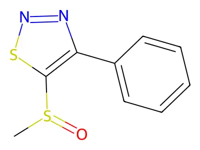 5-Methylsulfinyl-4-phenylthiadiazole structure