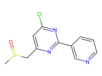 (6-Chloro-2-(3-pyridinyl)-4-pyrimidinyl)methyl methyl sulfoxide structure