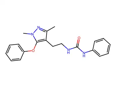 N-[2-(1,3-dimethyl-5-phenoxy-1H-pyrazol-4-yl)ethyl]-N'-phenylurea structure