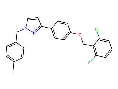 3-{4-[(2-chloro-6-fluorobenzyl)oxy]phenyl}-1-(4-methylbenzyl)-1H-pyrazole structure