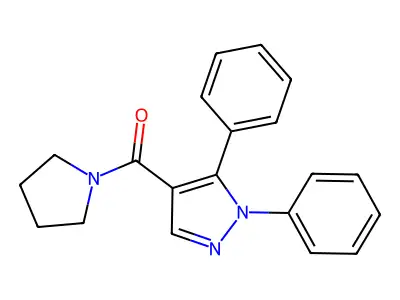 (1,5-Diphenylpyrazol-4-yl)-pyrrolidin-1-ylmethanone structure