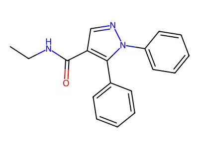 N-ethyl-1,5-diphenyl-1H-pyrazole-4-carboxamide structure