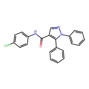 N-(4-chlorophenyl)-1,5-diphenyl-1H-pyrazole-4-carboxamide structure