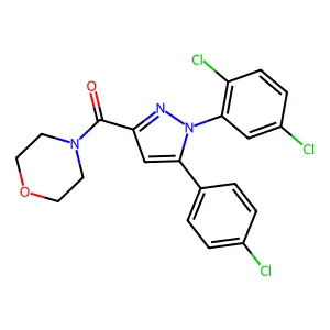 [5-(4-chlorophenyl)-1-(2,5-dichlorophenyl)-1H-pyrazol-3-yl](morpholino)methanone structure
