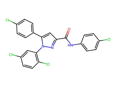 N,5-bis(4-chlorophenyl)-1-(2,5-dichlorophenyl)-1H-pyrazole-3-carboxamide structure