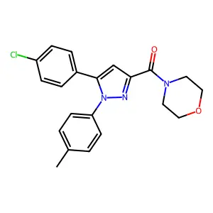 [5-(4-chlorophenyl)-1-(4-methylphenyl)-1H-pyrazol-3-yl](morpholino)methanone structure