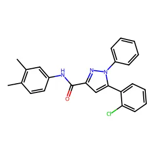 5-(2-chlorophenyl)-N-(3,4-dimethylphenyl)-1-phenyl-1H-pyrazole-3-carboxamide structure