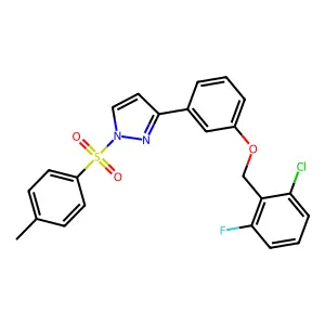 3-{3-[(2-chloro-6-fluorobenzyl)oxy]phenyl}-1-[(4-methylphenyl)sulfonyl]-1H-pyrazole structure