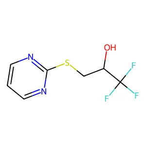 (2S)-1,1,1-trifluoro-3-(2-pyrimidinylsulfanyl)-2-propanol structure