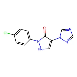 1-(4-chlorophenyl)-4-(1H-1,2,4-triazol-1-yl)-1H-pyrazol-5-ol structure