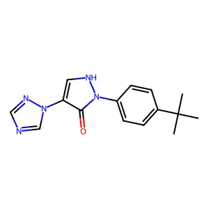1-[4-(tert-butyl)phenyl]-4-(1H-1,2,4-triazol-1-yl)-1H-pyrazol-5-ol structure