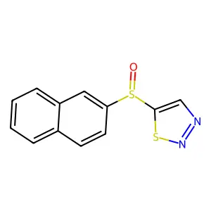 2-Naphthyl 1,2,3-thiadiazol-5-yl sulfoxide structure