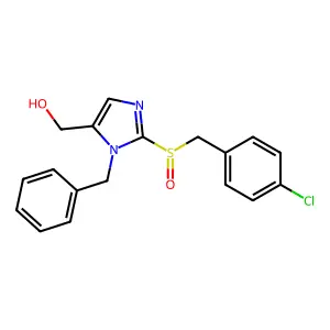{1-benzyl-2-[(4-chlorobenzyl)sulfinyl]-1H-imidazol-5-yl}methanol structure