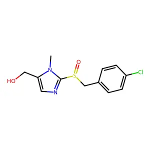 {2-[(4-chlorobenzyl)sulfinyl]-1-methyl-1H-imidazol-5-yl}methanol structure