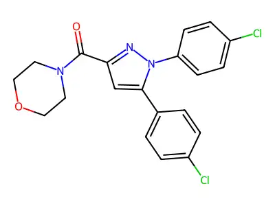 [1,5-bis(4-chlorophenyl)-1H-pyrazol-3-yl](morpholino)methanone structure