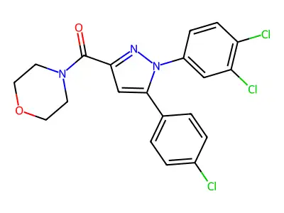 [5-(4-Chlorophenyl)-1-(3,4-dichlorophenyl)-3-pyrazolyl]-(4-morpholinyl)methanone structure