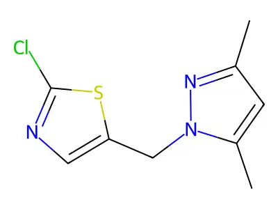 2-Chloro-5-[(3,5-dimethyl-1H-pyrazol-1-yl)methyl]-1,3-thiazole structure
