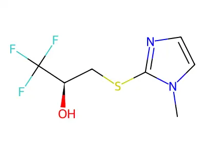 (2S)-1,1,1-trifluoro-3-[(1-methyl-1H-imidazol-2-yl)sulfanyl]-2-propanol structure