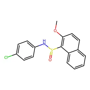 N-(4-chlorophenyl)-2-methoxynaphthalene-1-sulfinamide structure