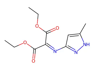 diethyl 2-[(3-methyl-1H-pyrazol-5-yl)imino]malonate structure