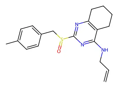 N-allyl-2-[(4-methylbenzyl)sulfinyl]-5,6,7,8-tetrahydro-4-quinazolinamine structure