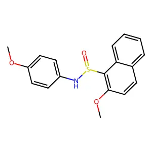 2-methoxy-N-(4-methoxyphenyl)naphthalene-1-sulfinamide structure