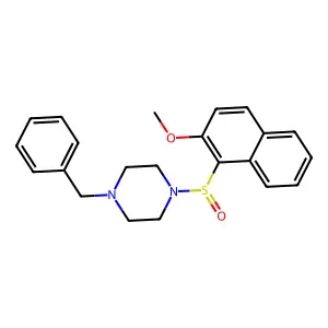 1-Benzyl-4-[(2-methoxy-1-naphthyl)sulfinyl]piperazine structure