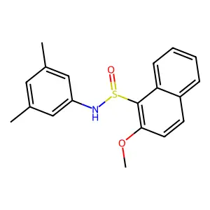 N-(3,5-dimethylphenyl)-2-methoxynaphthalene-1-sulfinamide structure