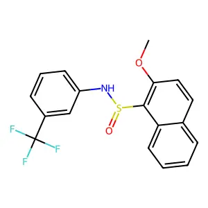 2-methoxy-N-[3-(trifluoromethyl)phenyl]-1-naphthalenesulfinamide structure