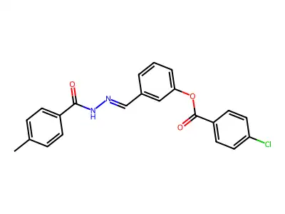 [3-[[(4-Methylbenzoyl)hydrazinylidene]methyl]phenyl] 4-chlorobenzoate structure