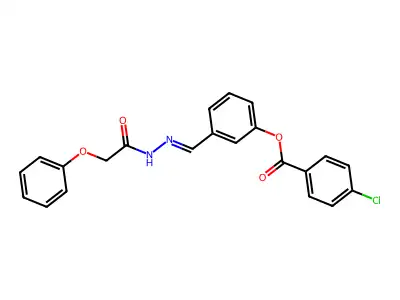 3-(2-(Phenoxyacetyl)carbohydrazonoyl)phenyl 4-chlorobenzoate structure