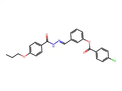 [3-[[(4-Propoxybenzoyl)hydrazinylidene]methyl]phenyl] 4-chlorobenzoate structure