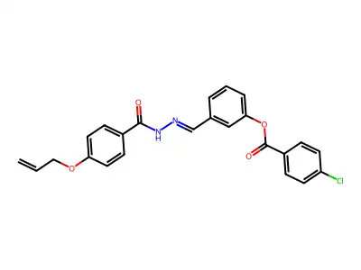 [3-[[(4-Prop-2-enoxybenzoyl)hydrazinylidene]methyl]phenyl] 4-chlorobenzoate structure