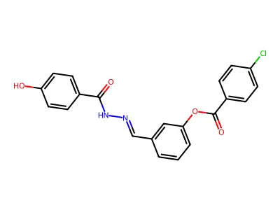 [3-[[(4-Hydroxybenzoyl)hydrazinylidene]methyl]phenyl] 4-chlorobenzoate structure