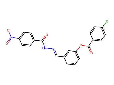 [3-[[(4-Nitrobenzoyl)hydrazinylidene]methyl]phenyl] 4-chlorobenzoate structure