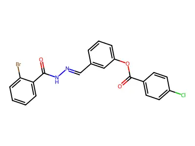 [3-[[(2-Bromobenzoyl)hydrazinylidene]methyl]phenyl] 4-chlorobenzoate structure