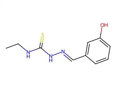 1-Ethyl-3-[(3-hydroxyphenyl)methylideneamino]thiourea structure