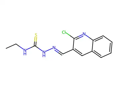 1-[(2-Chloroquinolin-3-yl)methylideneamino]-3-ethylthiourea structure