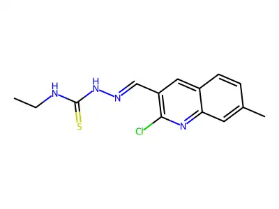 1-[(2-Chloro-7-methylquinolin-3-yl)methylideneamino]-3-ethylthiourea structure
