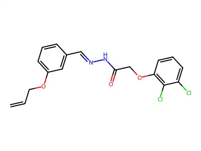 2-(2,3-dichlorophenoxy)-N-[(3-prop-2-enoxyphenyl)methylideneamino]acetamide structure