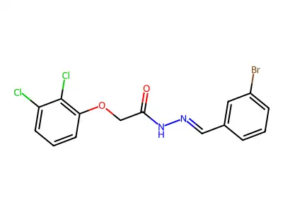 N-[(3-bromophenyl)methylideneamino]-2-(2,3-dichlorophenoxy)acetamide structure
