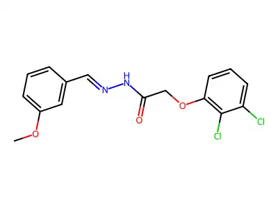 2-(2,3-dichlorophenoxy)-N-[(3-methoxyphenyl)methylideneamino]acetamide structure