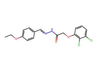 2-(2,3-dichlorophenoxy)-N-[(4-ethoxyphenyl)methylideneamino]acetamide structure